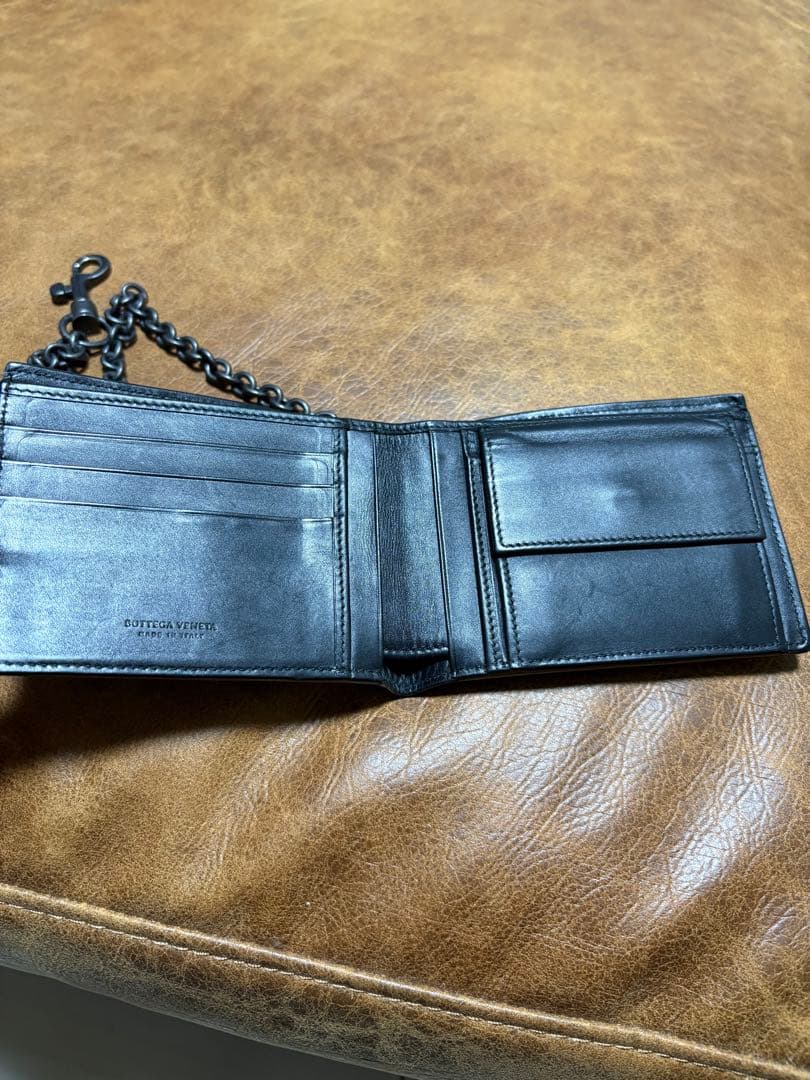 ボッテガヴェネタ 二つ折り財布 チェーン付