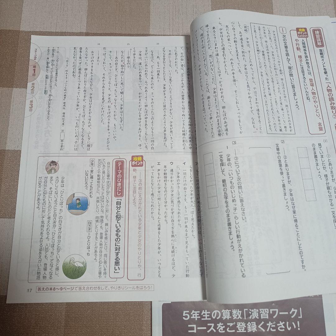 中学入試 授業テキスト・演習ワーク・答えの本　進研ゼミ４年12号セット