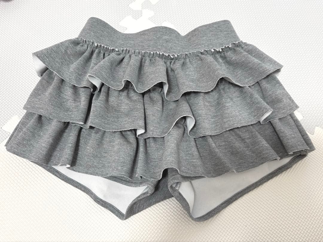 スカート ANDWANG kirakira frill culotte miniskirt