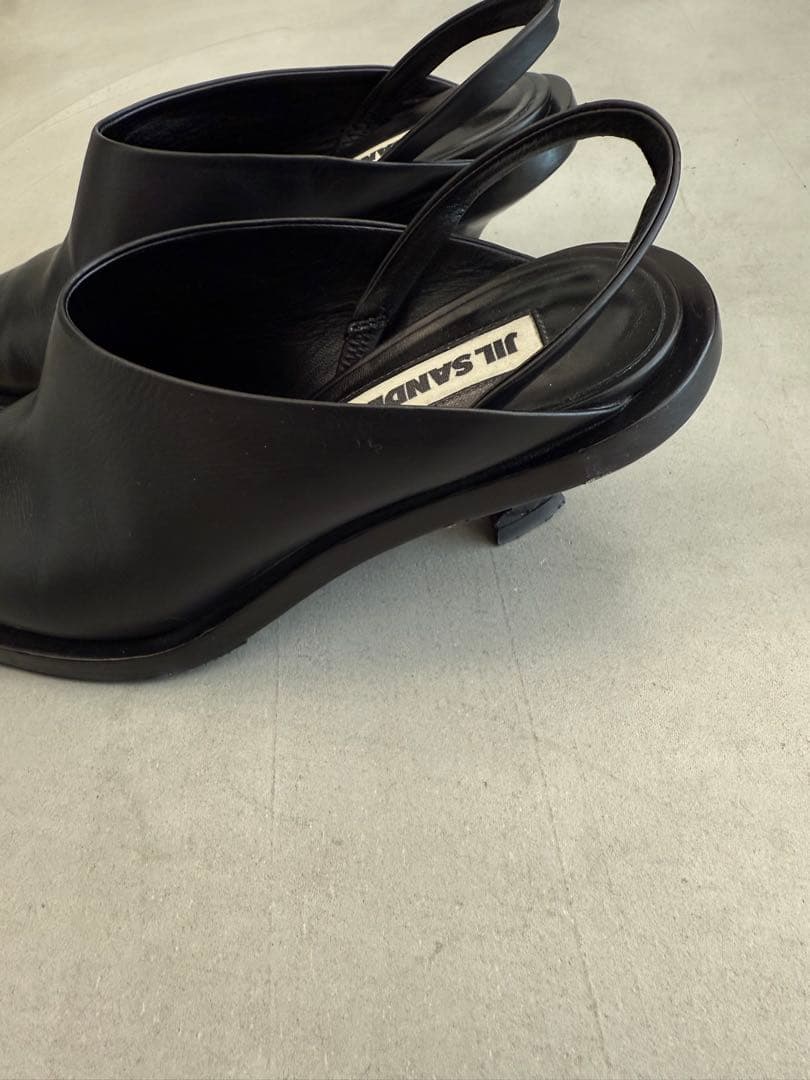 JIL SANDER ブラック ミュール 35
