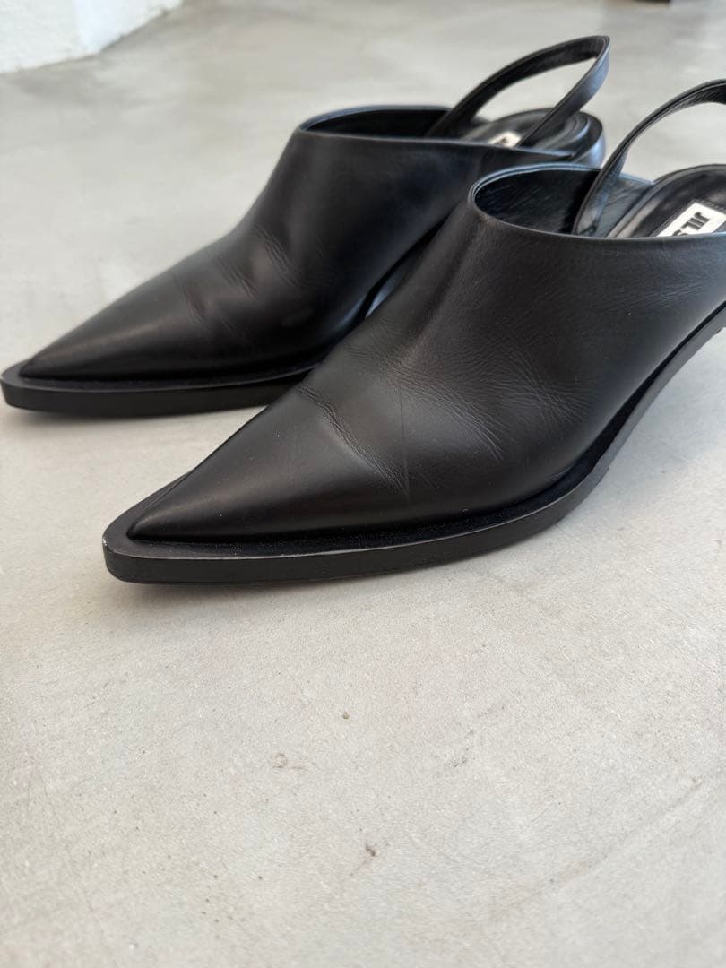 JIL SANDER ブラック ミュール 35