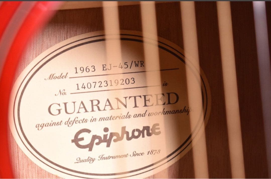 Epiphone 1963 EJ-45/WR アコースティックギター エピフォン