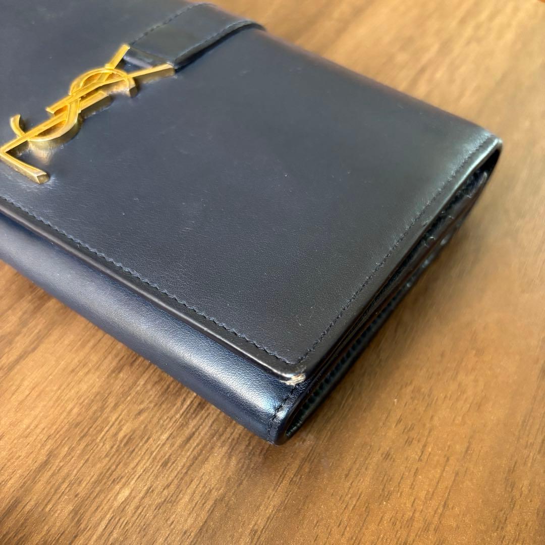SAINT LAURENT 長財布　ネイビー