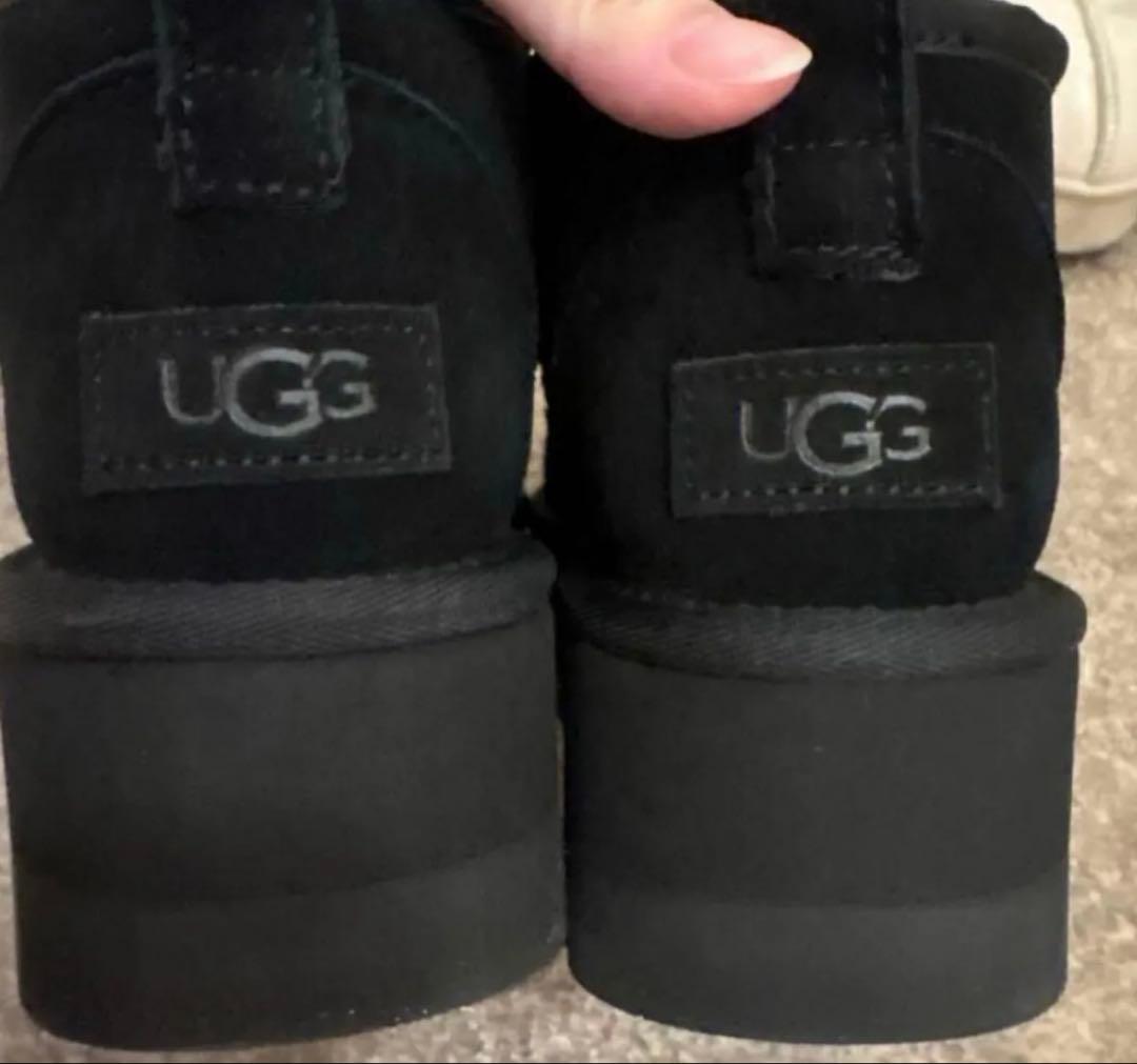 美品！　UGG アグ　ブラック ムートンブーツ　24cm