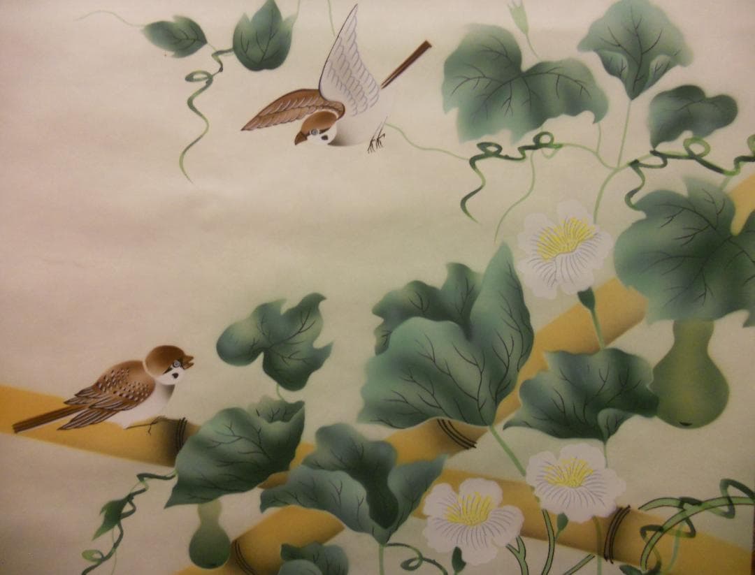 掛け軸 竹堂 作 開運『 六瓢 』 絹本 希少 軸装 茶道具 掛軸 新品 未使用