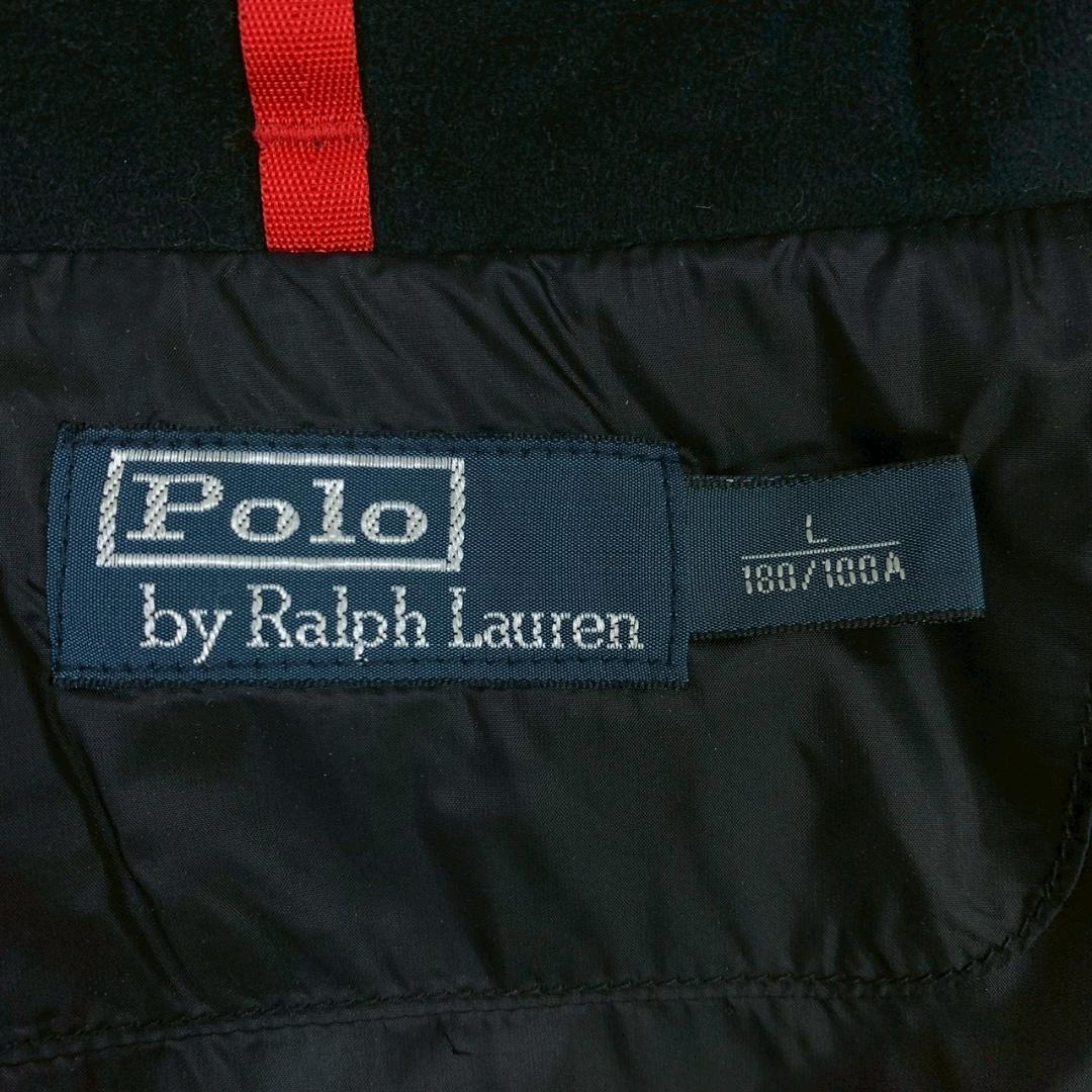 ポロラルフローレン ダウンベスト ビッグポニー刺繍 ブラック L　D950