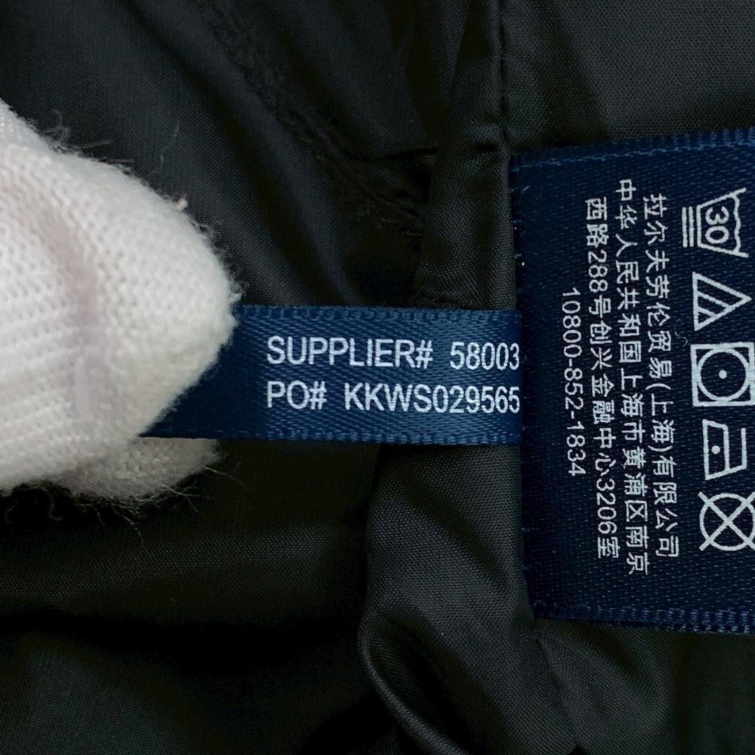 ポロラルフローレン ダウンベスト ビッグポニー刺繍 ブラック L　D950