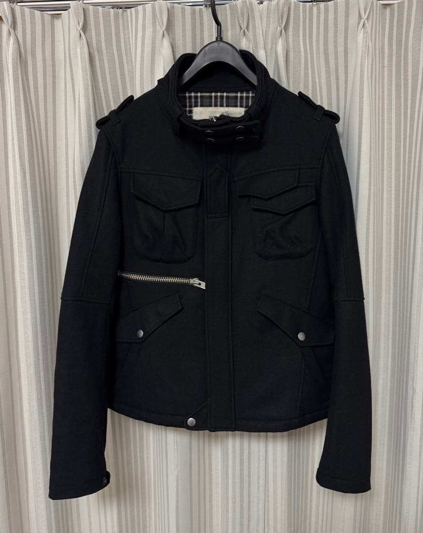 PPFMミリタリー ウール ジャケット ブラック ギミック y2k M