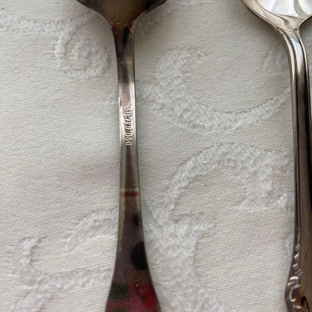 シルバー950 純銀製　スプーン 5本セット