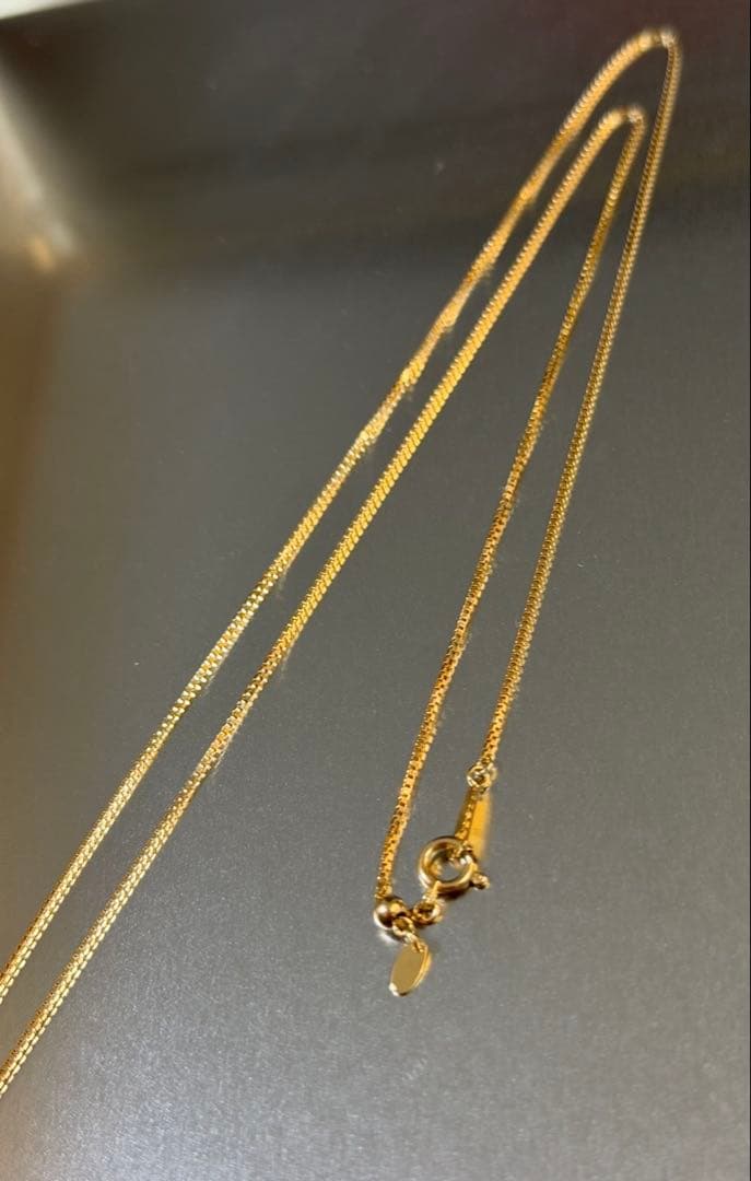 2.5g k18 18金 ベネチアンチェーン ネックレス 50㎝ 0.9㎜