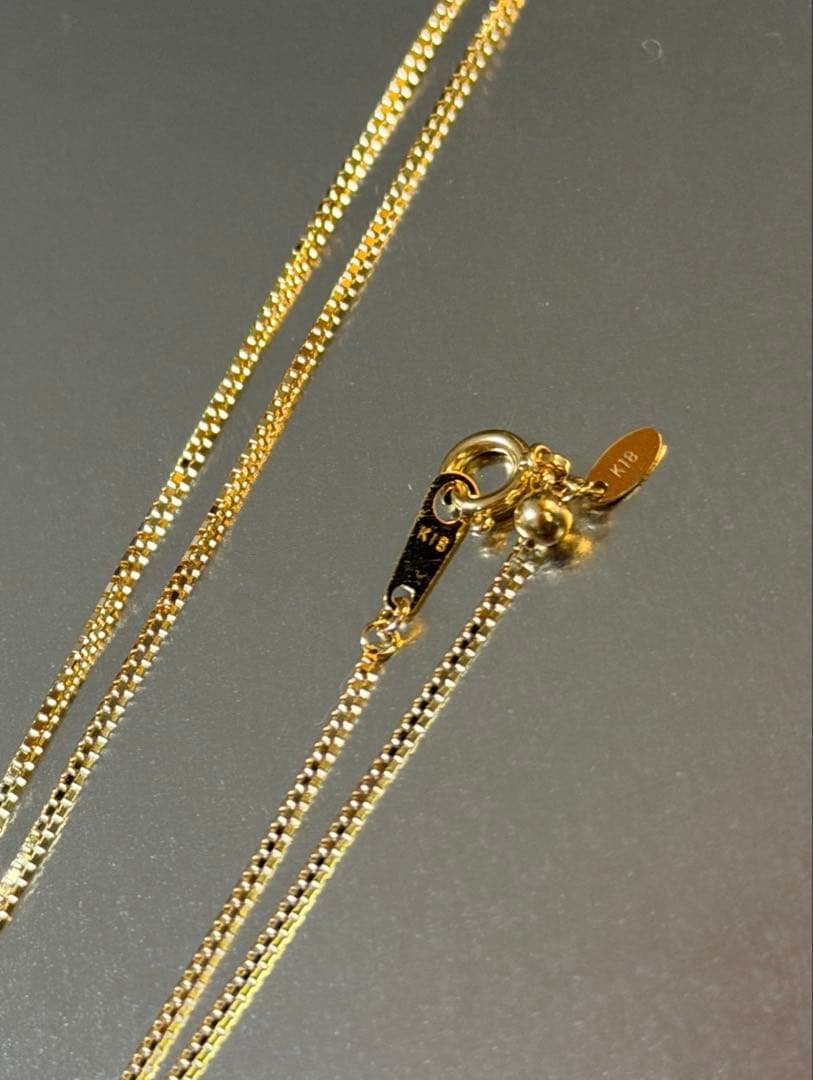 2.5g k18 18金 ベネチアンチェーン ネックレス 50㎝ 0.9㎜