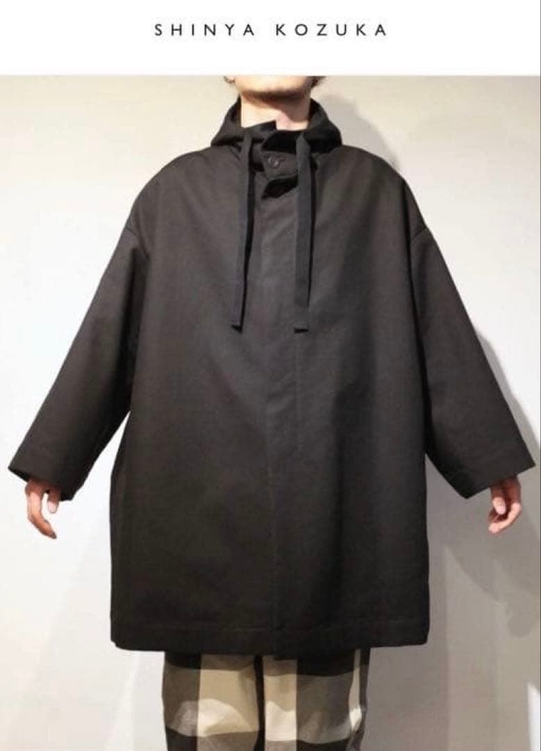 SHINYAKOZUKA/シンヤコズカ/フーデコート/黒/fooded coat