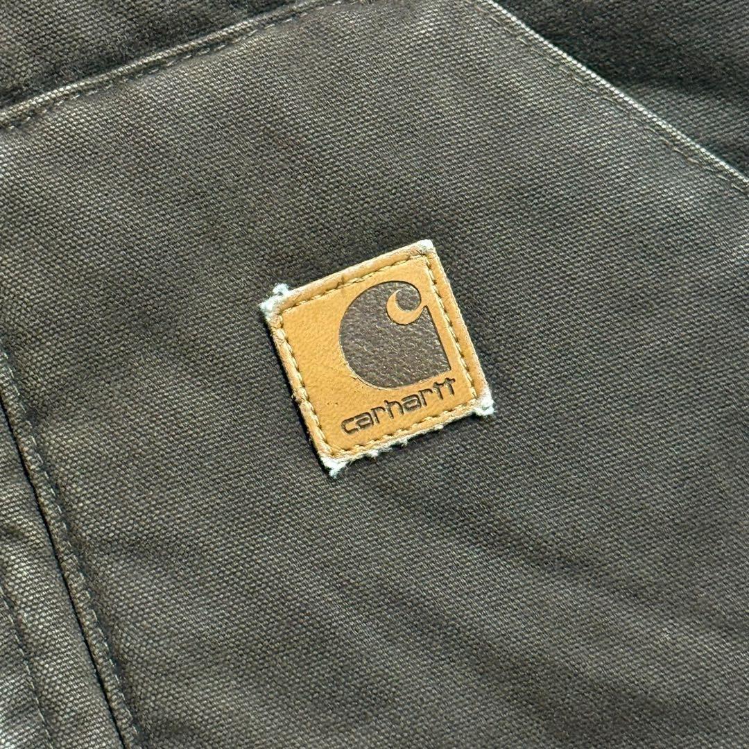 カーハート 04年製 USA製 ビンテージ ダークブラウン ダックベスト 古着