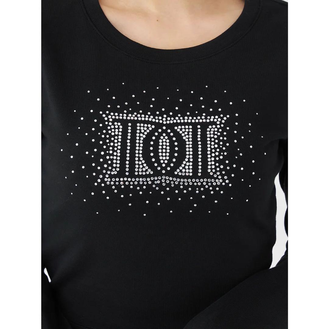 新品タグ付 シャイニーDDロゴコンパクトロングTシャツ ブラック ダーリッチ