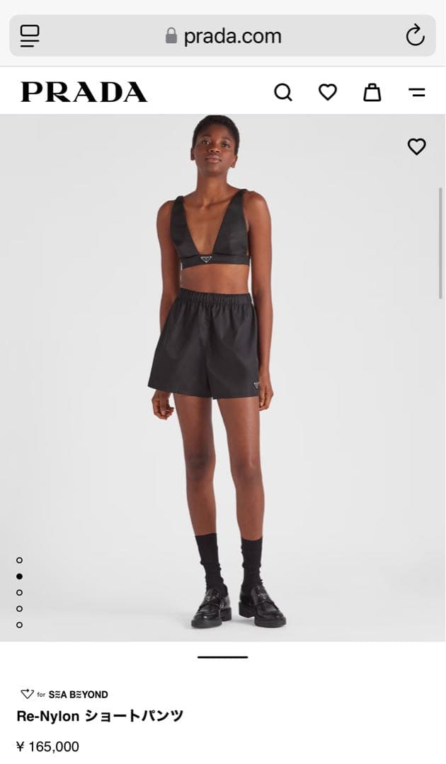 PRADA Re-Nylon ショートパンツ ブラック