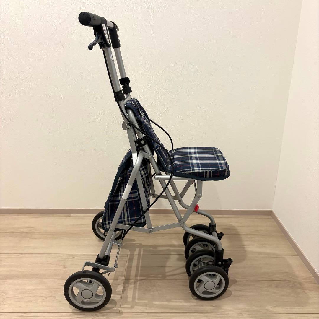 【極美品】島製作所 サニーウォーカー AW-RB シルバーカー 軽量 説明書付き