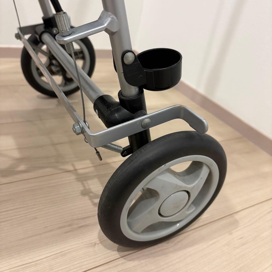 【極美品】島製作所 サニーウォーカー AW-RB シルバーカー 軽量 説明書付き