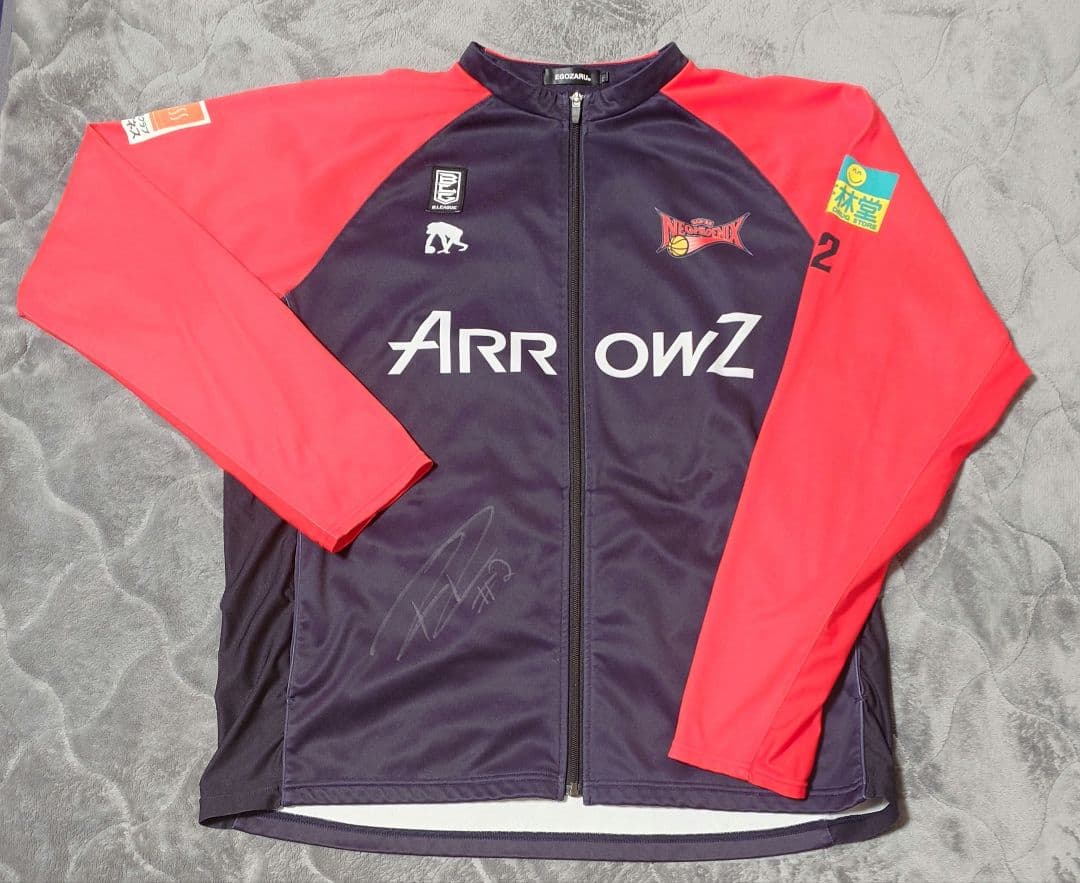 の*き様 三遠ネオフェニックス　ウォームアップジャージ　2番ドジャー選手実使用品