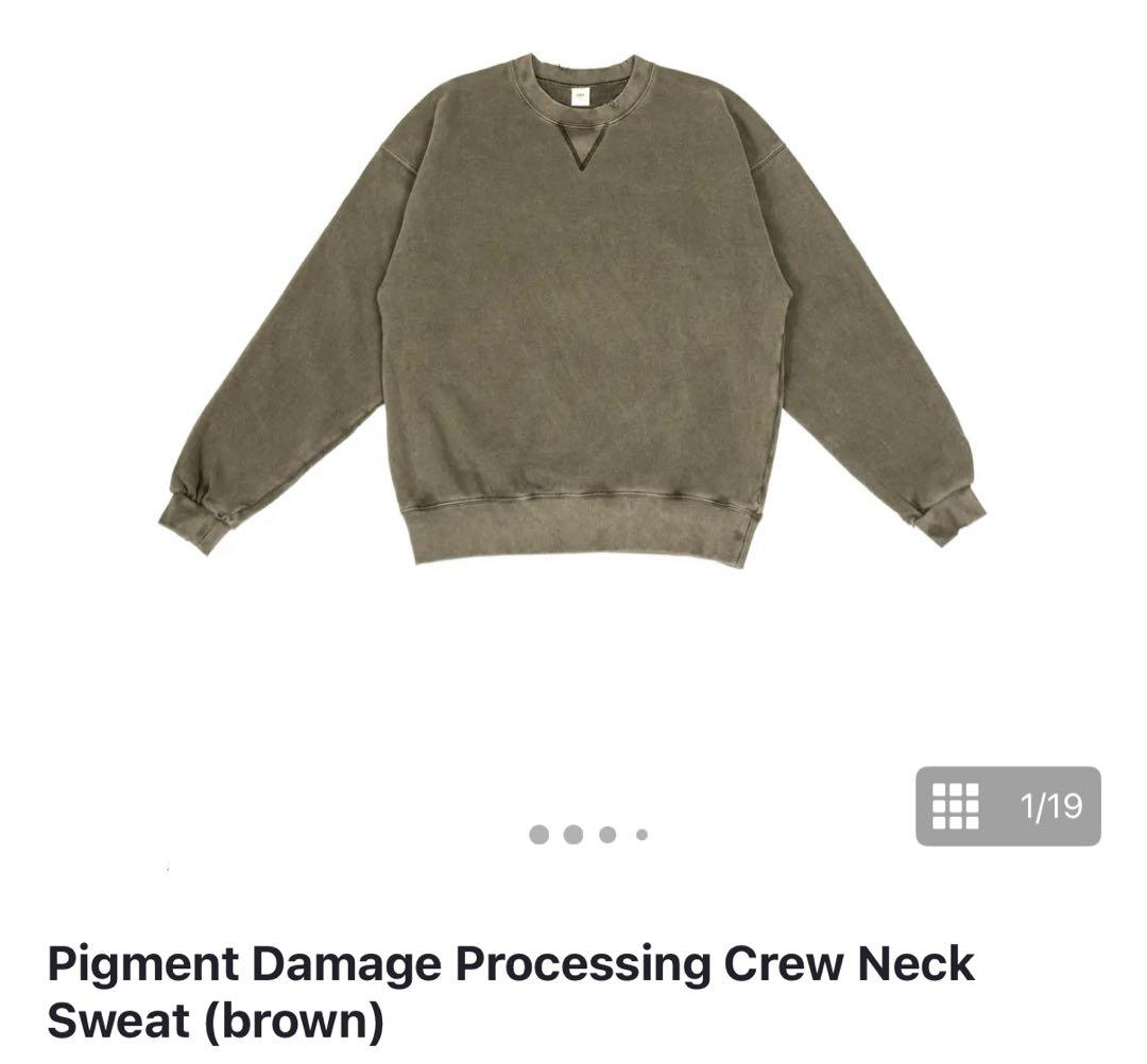 トップス ovy PigmentDamageProcessingCrewNeckSweat