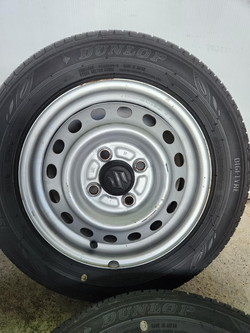送料込☆2021 ダンロップ タイヤホイールセット155/65R13☆4本