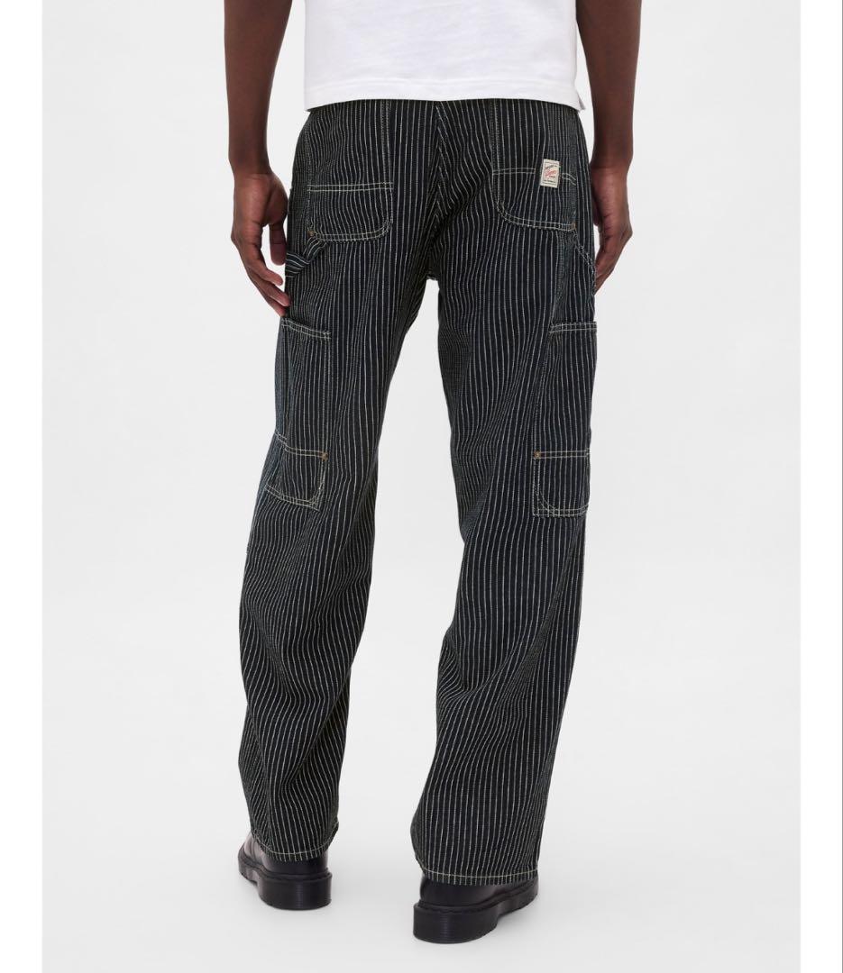 GAP バギー　カーペンターデニム　ストライプ　ワーク