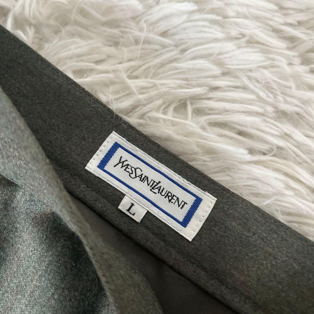✨美品✨イヴサンローラン スカートスーツ　ダブル　ウール　セットアップ　M L