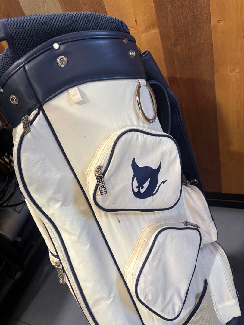 WAAC キャディバッグ ホワイト・ネイビー