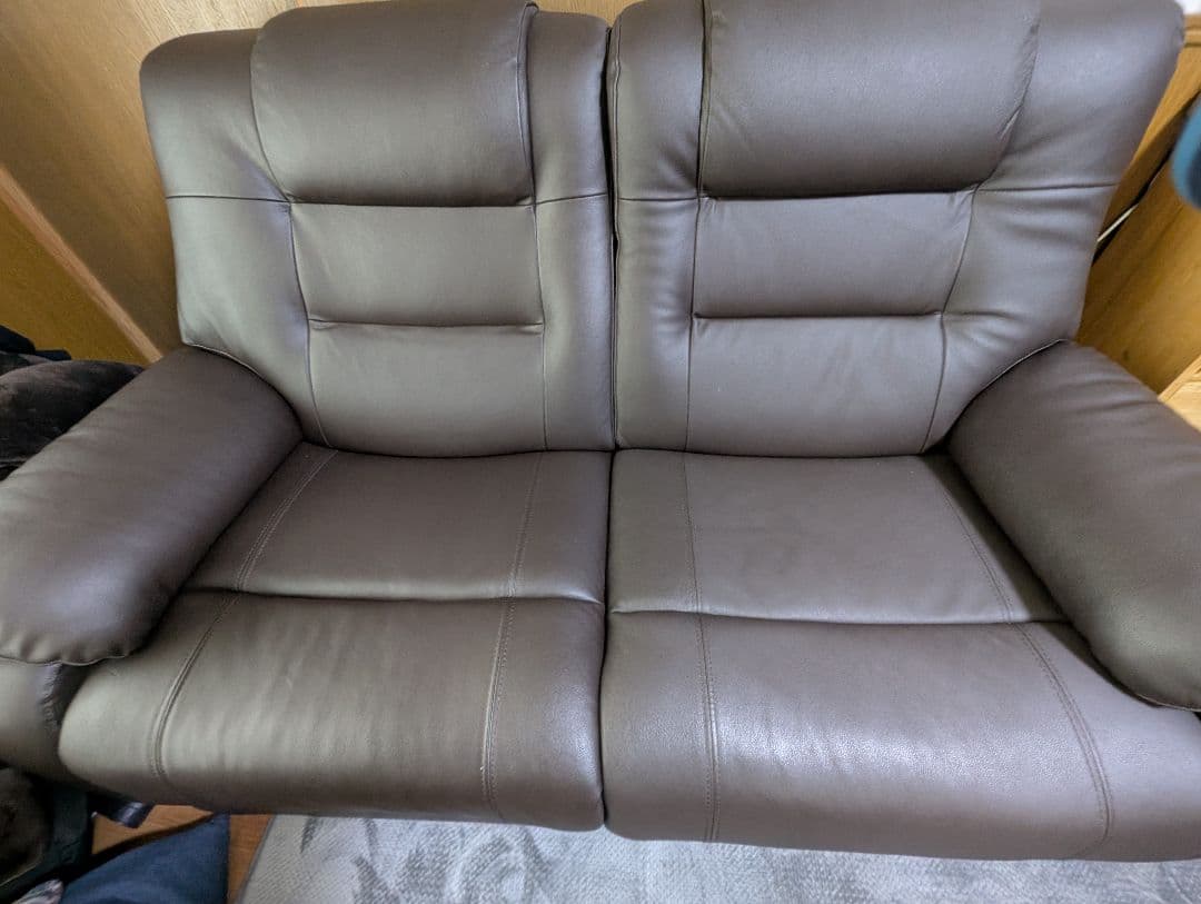2人掛け電動リクライニングソファー