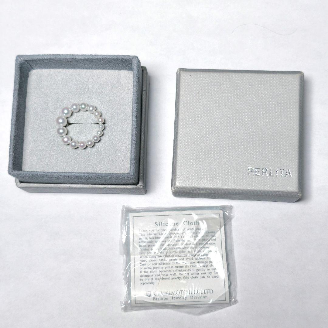 【未使用級 最高級】ミキモト ブローチ パール サークル 皇室御用達 箱付き