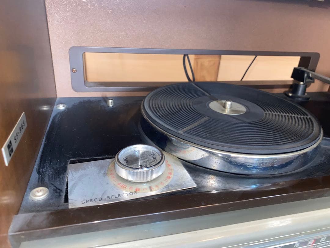 National真空管ステレオ SF-965レコードラジオ音出し確認済み現状品