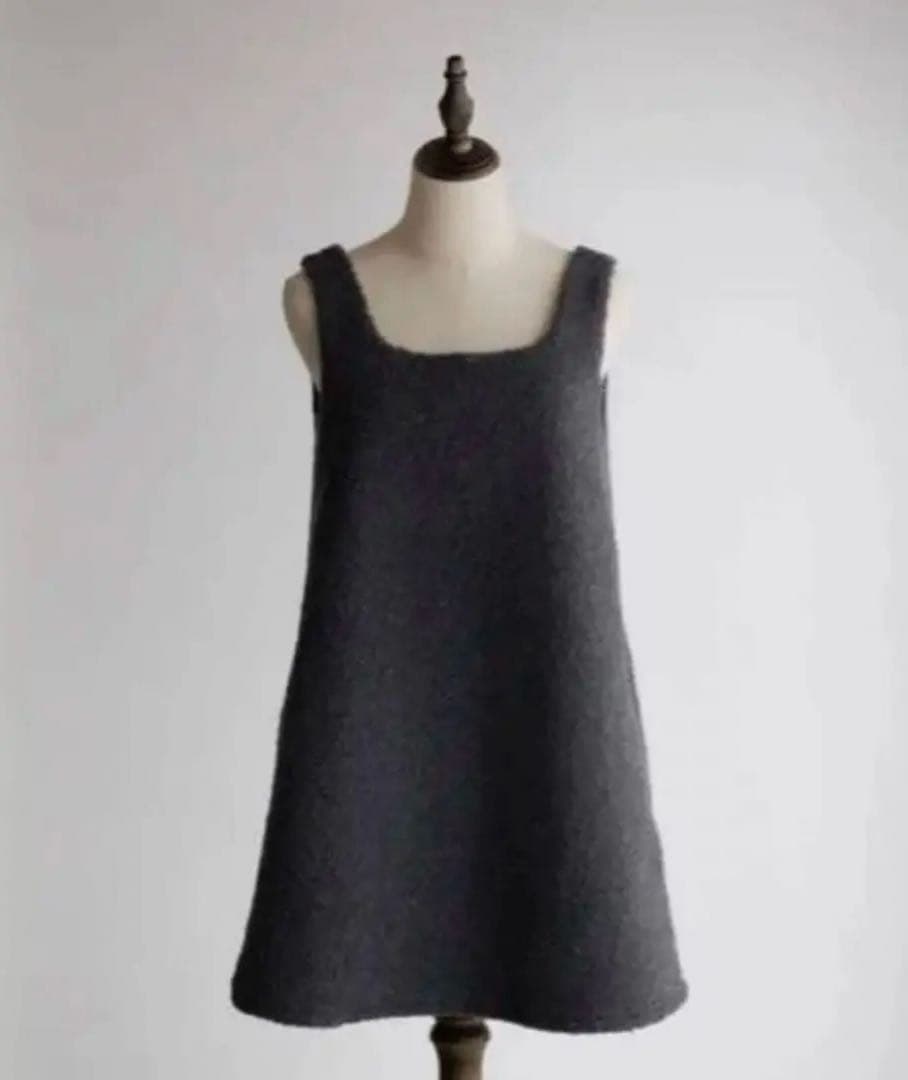 【新品タグ付き】pois ポワ　プードルワンピース　グレーSサイズ　完売品