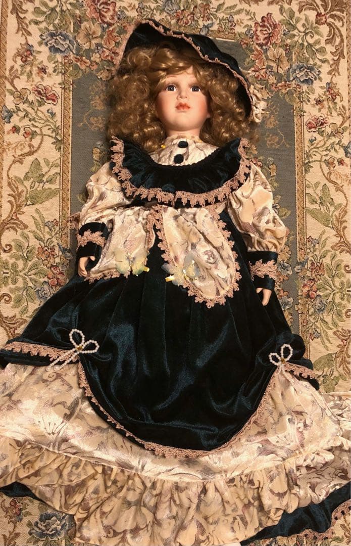 特大80cm ヴィンテージ　ゴージャスビスクドール　リボーンドール