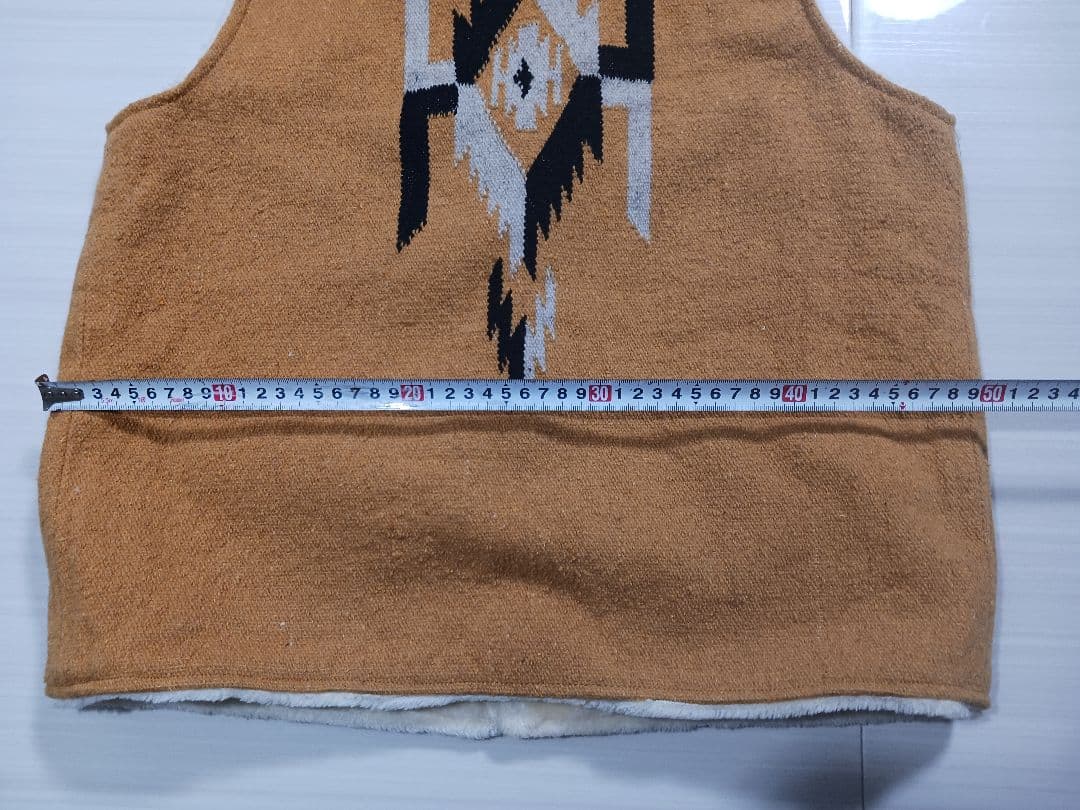 INDIAN MOTOCYCLE　ネイティブ柄　裏ボア　チマヨベスト　40 黄色