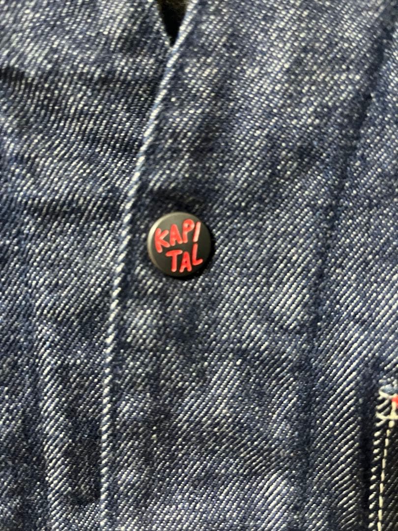 KAPITAL デニム ワークベスト　ライニング付き