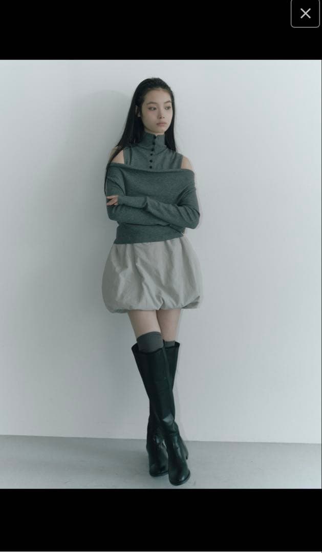 【新品】HIAND チェルシーニーハイブーツ25.0cmブラック