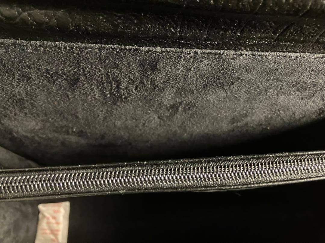 高級 カイマン 美品 ワイド 2way ビジネスバック マットタイプ 本革