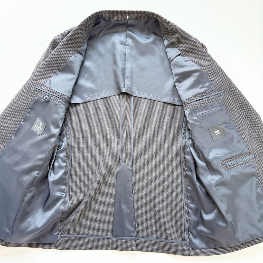 未使用級 スーツセレクト 千鳥格子　4S スーツ スリーピース 2B