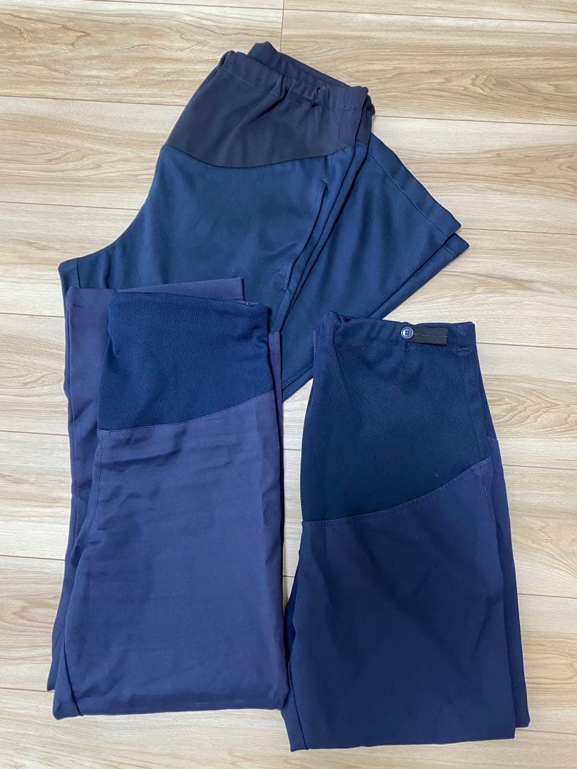 マタニティパンツ3枚セット ユニフォーム スクラブ ナース服 白衣 看護師