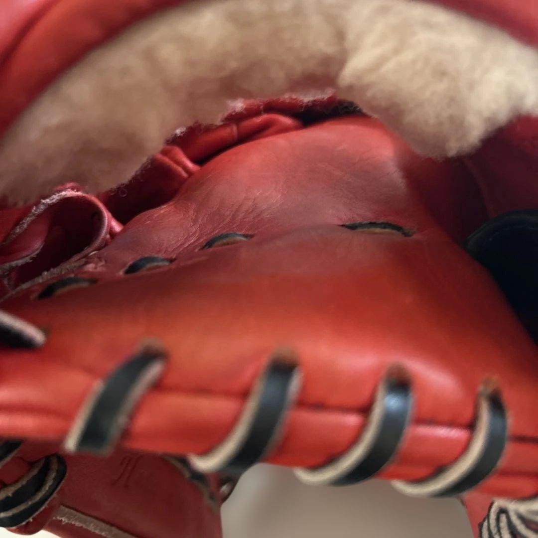 Mizuno 赤 硬式グローブ　外野用