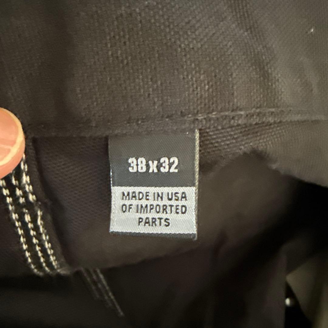 半*斎様 Carhartt ワークパンツ 黒　ダックパンツ　ダブルニー