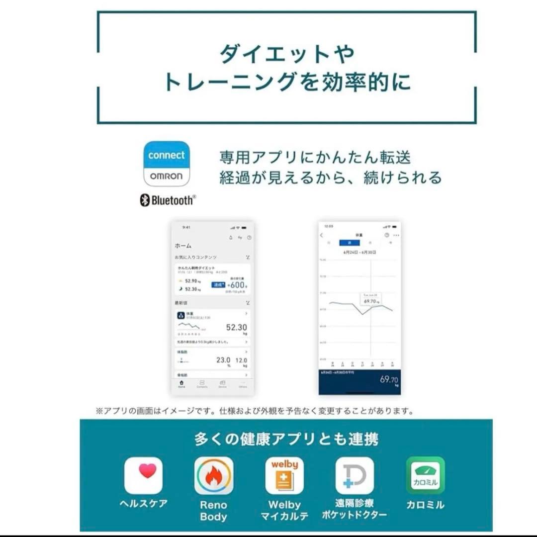 オムロン 体重 体組成計　骨格筋率 connect対応 自動認識