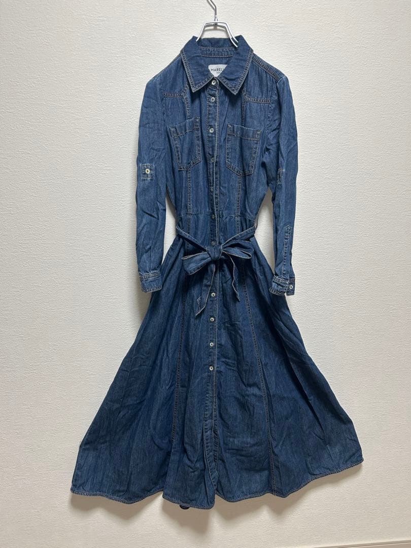 MARELLA デニムブルー シャツワンピース