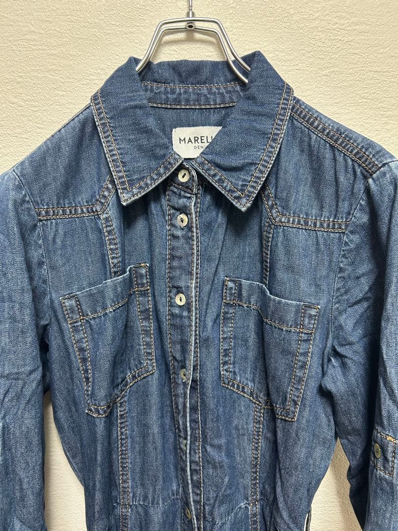 MARELLA デニムブルー シャツワンピース