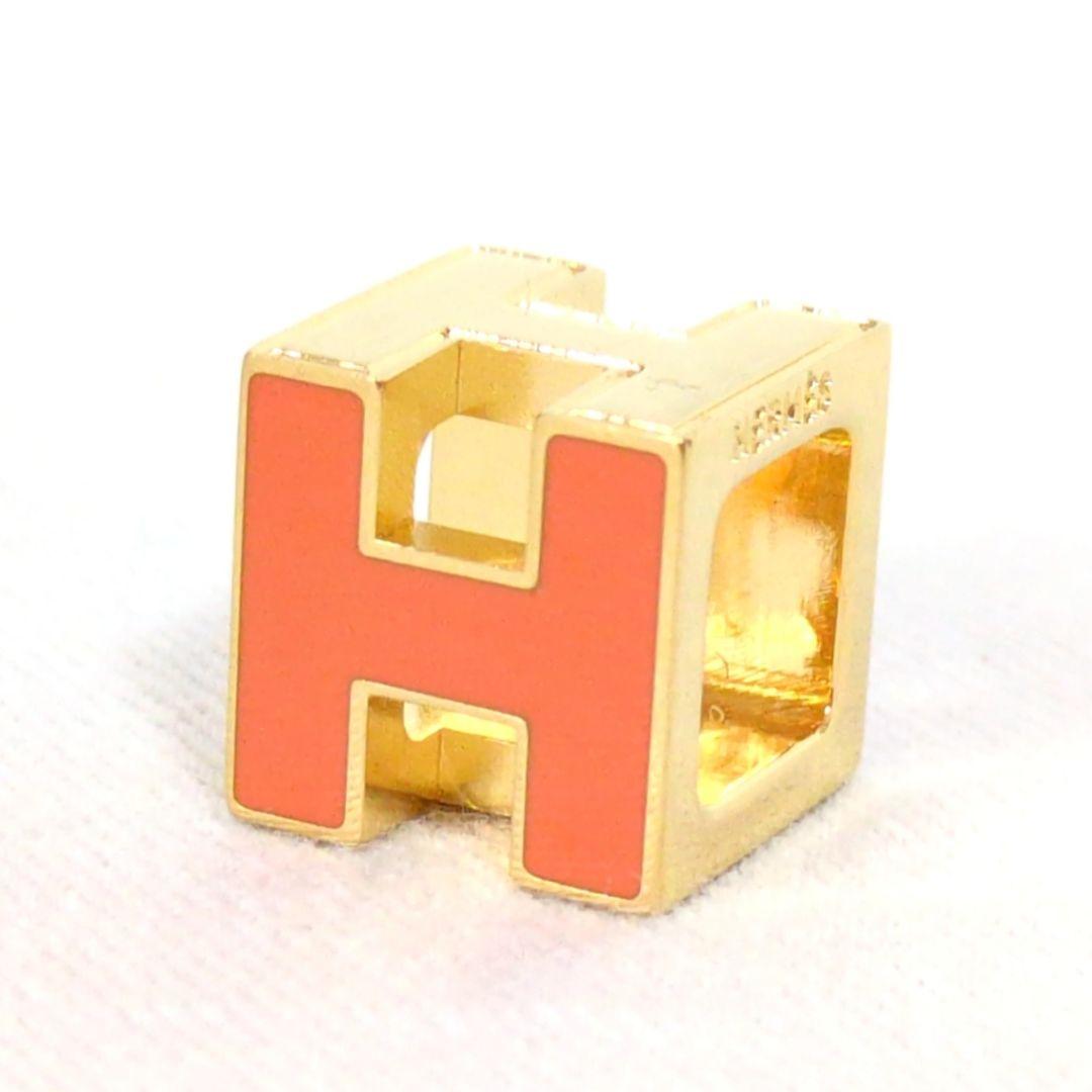 美品　エルメス　カージュドアッシュ　Hキューブ　ペンダントトップ　チャーム