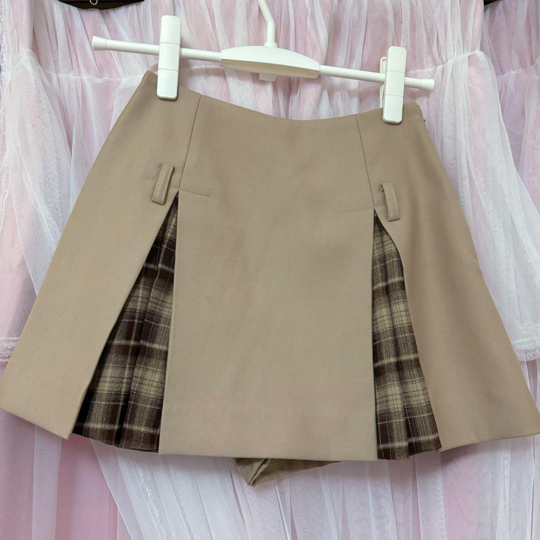 darich チェックドッキングミニスカート S