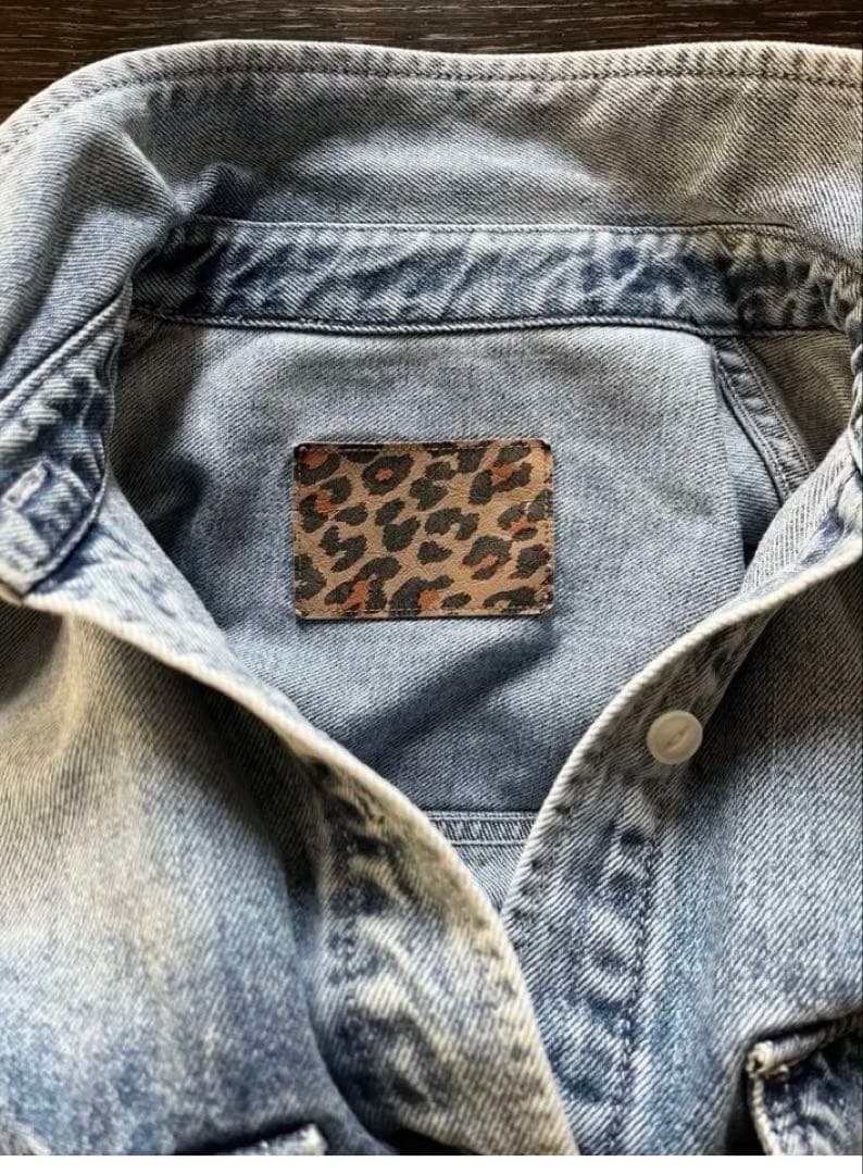 Whim Gazette ウィムガゼット　ケミカルデニムシャツ　オーバーサイズ