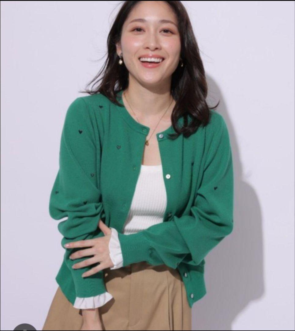 週末✩Apuweiser-riche ハート刺繍カーデプルオーバー新品