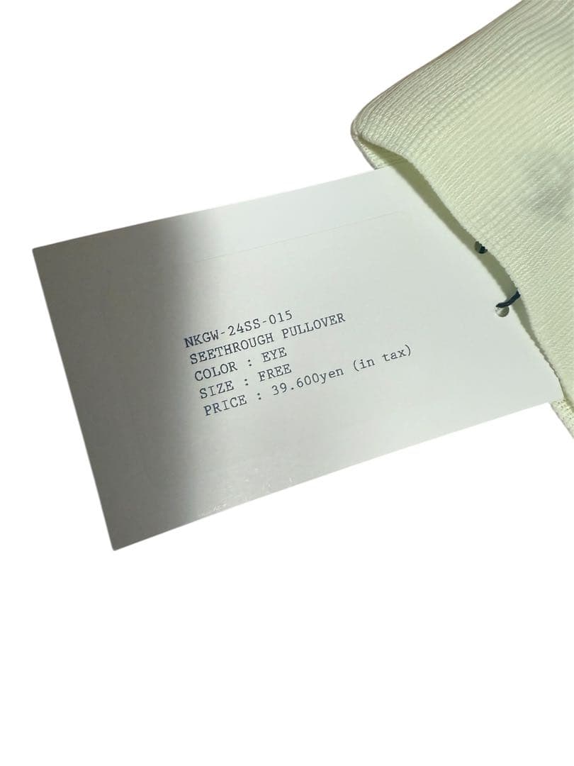 トップス NKGW /SEETHROUGH PULLOVER