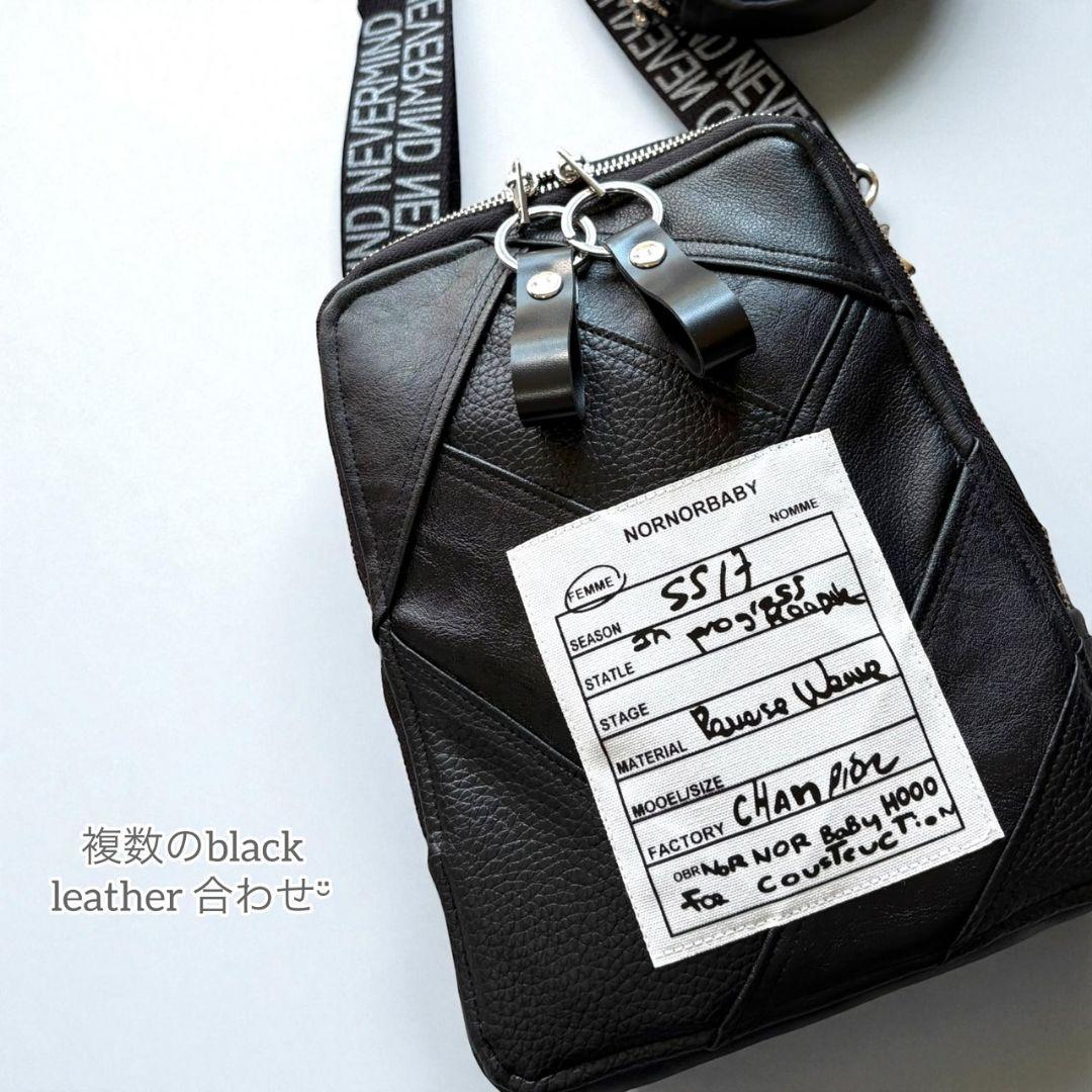 Wallet shoulder bag／ミニポーチ付／black