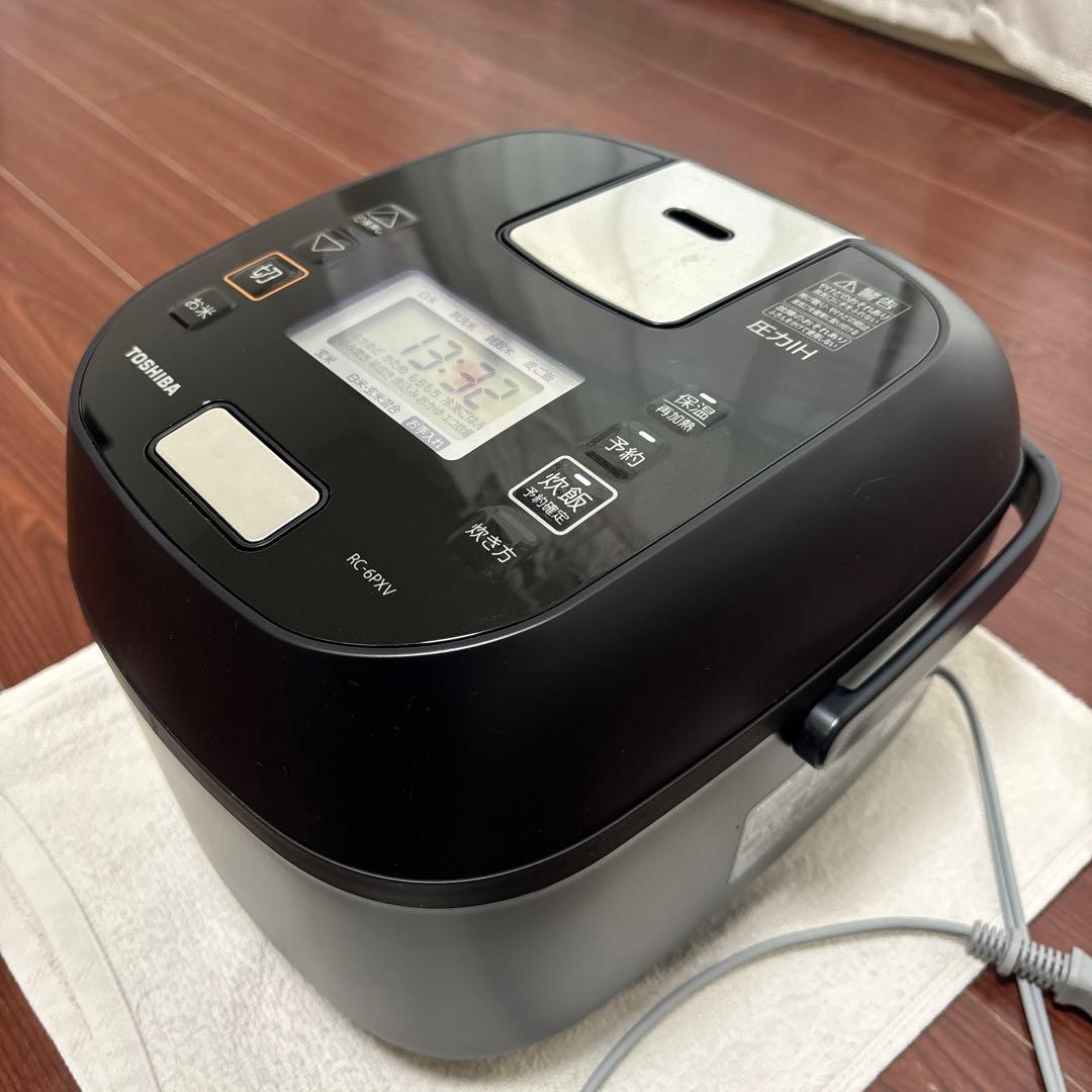 東芝TOSHIBA 圧力IHジャー炊飯器RC-6PXV ブラック 2024年製